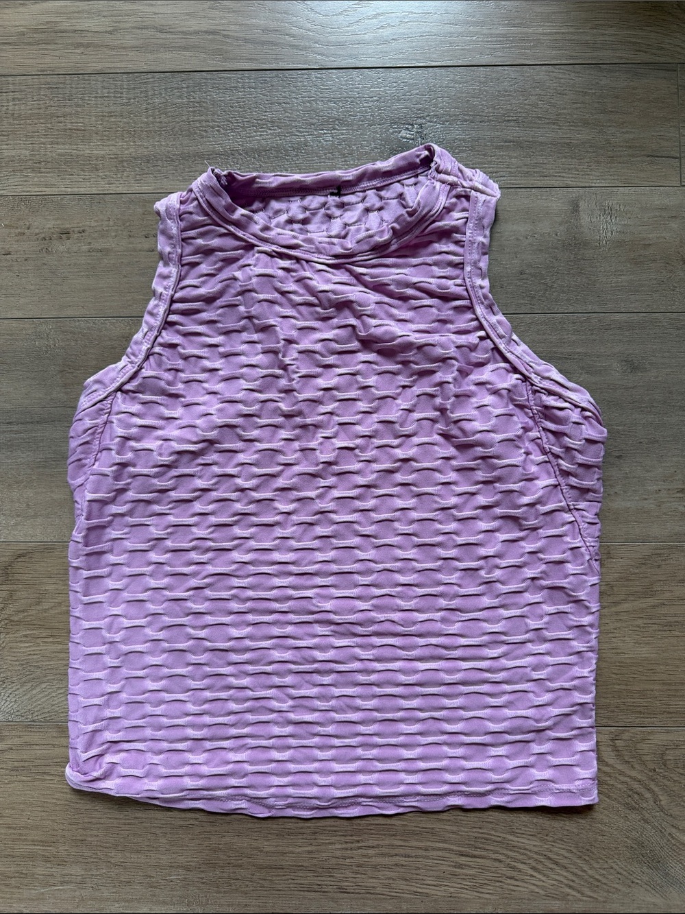 Women's Textured Sleeveless Tank Top - Lavender Pink